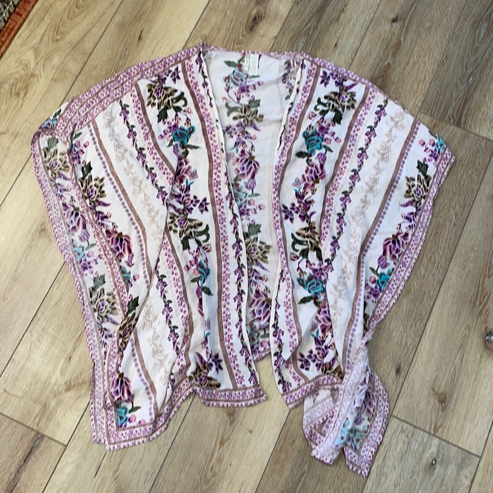 Purple floral kimono